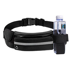 Universal Gym Sport Running Jog Belt Loop Strap Case S16 for Vivo Y30 Black