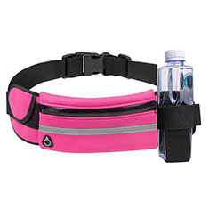 Universal Gym Sport Running Jog Belt Loop Strap Case S16 for Asus ZenFone V V520KL Hot Pink