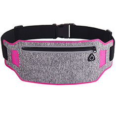 Universal Gym Sport Running Jog Belt Loop Strap Case S18 for Sony Xperia XZ1 Hot Pink