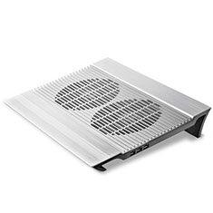 Universal Laptop Stand Notebook Holder Cooling Pad USB Fans 9 inch to 16 inch M05 for Apple MacBook Air 11 inch Silver