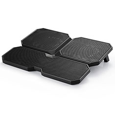 Universal Laptop Stand Notebook Holder Cooling Pad USB Fans 9 inch to 16 inch M06 for Apple MacBook 12 inch Black