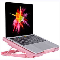 Universal Laptop Stand Notebook Holder Cooling Pad USB Fans 9 inch to 16 inch M16 for Apple MacBook 12 inch Pink