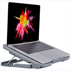 Universal Laptop Stand Notebook Holder Cooling Pad USB Fans 9 inch to 16 inch M16 for Samsung Galaxy Book S 13.3 SM-W767 Silver