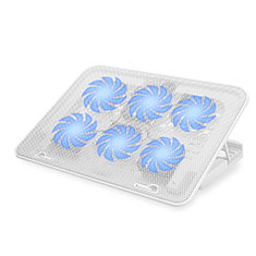Universal Laptop Stand Notebook Holder Cooling Pad USB Fans 9 inch to 16 inch M18 for Apple MacBook Air 13 inch White