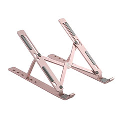 Universal Laptop Stand Notebook Holder T07 for Samsung Galaxy Book S 13.3 SM-W767 Rose Gold