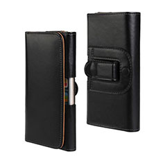 Universal Leather Belt Loop Holster Clip Case for Apple iPod Touch 5 Black