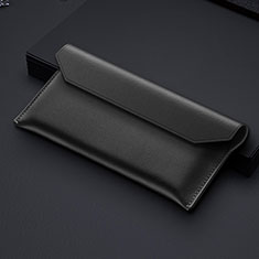 Universal Leather Wristlet Wallet Handbag Case for Samsung Galaxy Z Fold2 5G Black