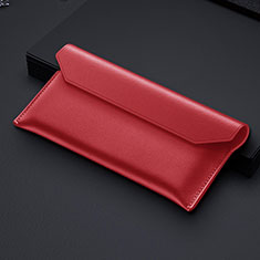 Universal Leather Wristlet Wallet Handbag Case for Samsung Galaxy Z Fold2 5G Red