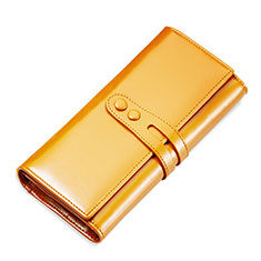 Universal Leather Wristlet Wallet Handbag Case H14 for Oppo Reno9 Pro 5G Gold