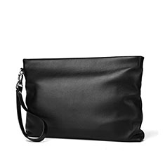 Universal Leather Wristlet Wallet Handbag Case H20 for Apple iPhone 12 Black