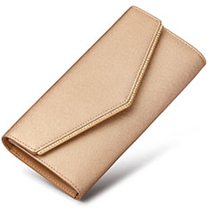 Universal Leather Wristlet Wallet Handbag Case K03 for Oppo Reno6 Pro 5G India Gold