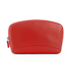 Universal Leather Wristlet Wallet Handbag Case K14 for Oppo K7x 5G Red