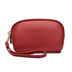 Universal Leather Wristlet Wallet Handbag Case K16 Red