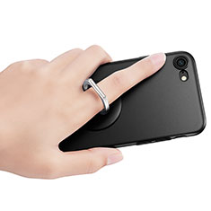 Universal Mobile Phone Finger Ring Stand Holder R01 for Samsung Galaxy S23 Plus 5G Black