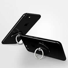 Universal Mobile Phone Finger Ring Stand Holder R02 for Samsung Galaxy S23 Plus 5G Black