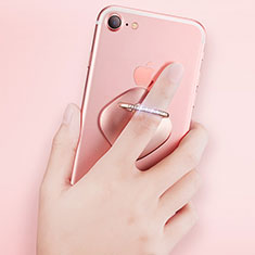 Universal Mobile Phone Finger Ring Stand Holder R03 for Motorola Moto Edge 20 Lite 5G Rose Gold