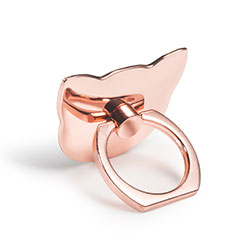 Universal Mobile Phone Finger Ring Stand Holder R04 for Oneplus Nord N200 5G Rose Gold