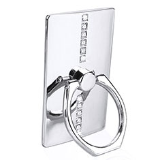 Universal Mobile Phone Finger Ring Stand Holder R10 for Apple iPhone 5C Silver
