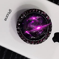 Universal Mobile Phone Finger Ring Stand Holder S16 for Apple iPhone SE3 2022 Purple