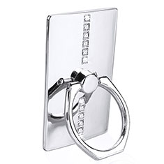 Universal Mobile Phone Finger Ring Stand Holder Z02 for Apple iPhone X Silver