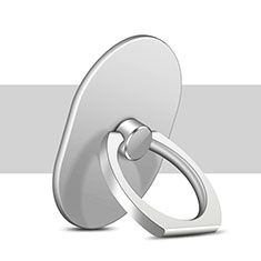 Universal Mobile Phone Finger Ring Stand Holder Z06 for Alcatel 3V Silver