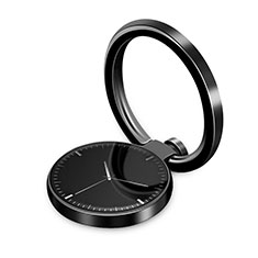 Universal Mobile Phone Magnetic Finger Ring Stand Holder H08 for Alcatel 7 Black