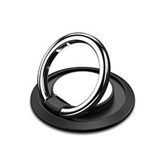 Universal Mobile Phone Magnetic Finger Ring Stand Holder H10 for Oppo Reno8 Pro+ Plus 5G Black