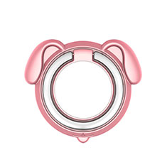 Universal Mobile Phone Magnetic Finger Ring Stand Holder H15 for Oppo A73 5G Pink