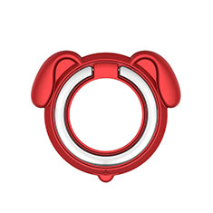 Universal Mobile Phone Magnetic Finger Ring Stand Holder H15 for Alcatel 5V Red