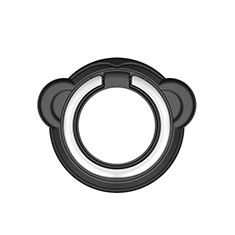 Universal Mobile Phone Magnetic Finger Ring Stand Holder H16 for Alcatel 1X 2019 Black