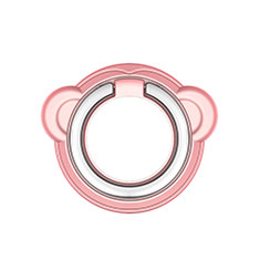 Universal Mobile Phone Magnetic Finger Ring Stand Holder H16 for Oppo Reno7 5G Pink