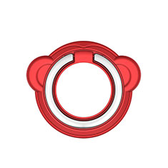 Universal Mobile Phone Magnetic Finger Ring Stand Holder H16 for Oppo Reno6 Pro 5G Red