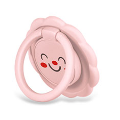 Universal Mobile Phone Magnetic Finger Ring Stand Holder H17 for Huawei Honor View 30 5G Pink