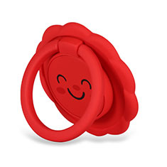 Universal Mobile Phone Magnetic Finger Ring Stand Holder H17 for Alcatel 7 Red