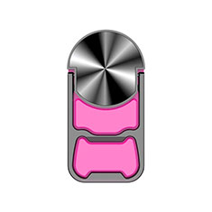 Universal Mobile Phone Magnetic Finger Ring Stand Holder H21 for Motorola Moto G9 Power Pink