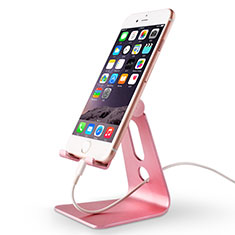 Universal Mobile Phone Stand Holder for Desk T08 for Alcatel 1 Pink