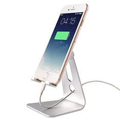 Universal Mobile Phone Stand Smartphone Holder for Desk T08 for Apple iPhone X Silver