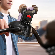 Universal Motorcycle Phone Mount Bicycle Clip Holder Bike U Smartphone Surpport H03 for Motorola Moto G50 Black