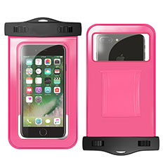 Universal Waterproof Case Dry Bag Underwater Shell W02 for Alcatel 3X Hot Pink