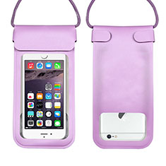 Universal Waterproof Cover Dry Bag Underwater Pouch W10 for Google Pixel 5 XL 5G Purple