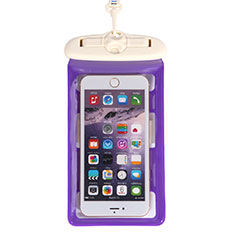 Universal Waterproof Cover Dry Bag Underwater Pouch W18 for Oppo A9 2020 Purple