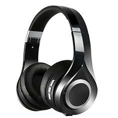 Wireless Bluetooth Foldable Sports Stereo Headset Headphone H75 for Motorola Moto E32 Black