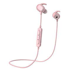 Wireless Bluetooth Sports Stereo Earphone Headset H43 for Oneplus Nord N200 5G Pink