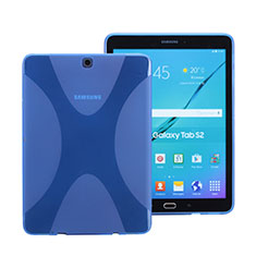 X-Line Transparent TPU Soft Case for Samsung Galaxy Tab S2 8.0 SM-T710 SM-T715 Blue