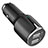3.1A Car Charger Adapter Dual USB Twin Port Cigarette Lighter USB Charger Universal Fast Charging K02 Black
