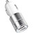 3.1A Car Charger Adapter Dual USB Twin Port Cigarette Lighter USB Charger Universal Fast Charging U04 White