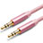 3.5mm Male to Male Stereo Aux Auxiliary Audio Extension Cable A04 Pink