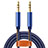 3.5mm Male to Male Stereo Aux Auxiliary Audio Extension Cable A05 Blue