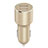 4.2A Car Charger Adapter Dual USB Twin Port Cigarette Lighter USB Charger Universal Fast Charging Gold