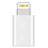 Android Micro USB to Lightning USB Cable Adapter H01 for Apple iPhone 14 White